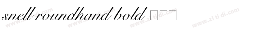 snell roundhand bold字体转换